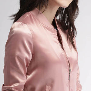 <b>Women</b> Casual Bomber <b>Jacket</b> <b>Lightweight</b> Waterproof Long Sleeve <b>Jacket</b> with Front Pockets Solid Style Fashion Outerwear Wholesale - Product Image 4