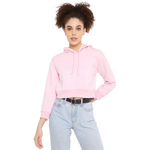 Recién llegado, Top corto de alta calidad, sudaderas con capucha para mujer, ropa de invierno de talla grande a la moda para exteriores con cuello con capucha - Product Image 2