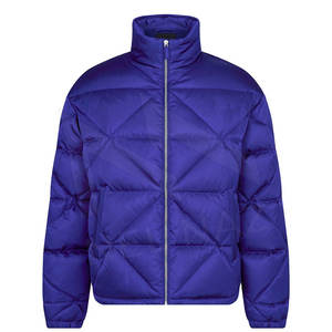 Nouveau style de doudoune à bulles brillantes pour hommes logo personnalisé veste en duvet pour hommes veste à capuche bouffante - Product Image 1