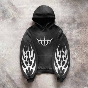 Sweat-shirts à capuche unisexes en coton polyester de haute qualité, surdimensionnés, tendance, impression de logo personnalisé, sweat-shirts à capuche grande taille pour hommes - Product Image 4