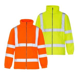 Chaqueta de Seguridad Reflectante de Alta Visibilidad al por Mayor, Chaqueta de Forro Polar de Talla Grande, Chaqueta de Hombre con Bolsillo y Logotipo Personalizado - Product Image 6