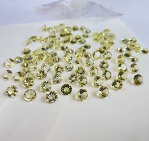 Quartz citron naturel rond de 5 mm, taille facetée, qualité AAA - Quartz citron naturel de qualité supérieure - Product Image 5