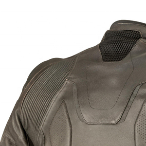 Veste de moto en cuir marron de qualité supérieure pour homme avec armure intégrée, panneaux respirants, design ergonomique, vestes ultimes - Product Image 5