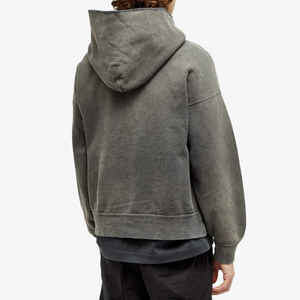 Sweat-shirt en soie personnalisé Streetwear imprimé à l'écran Pull uni surdimensionné Lavage à l'acide Sweat-shirt pour homme - Product Image 3