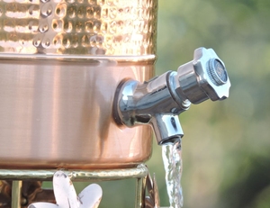 Distributeur d'eau en métal cuivre pur à moitié martelé de vente chaude au meilleur prix de l'Inde - Product Image 3