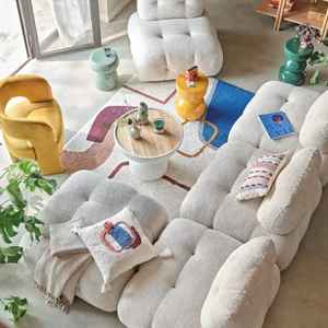 Tapis touffeté multicolore moderne abstrait antimicrobien à dos en latex pour bar et usage sur les terrains de golf - Product Image 6