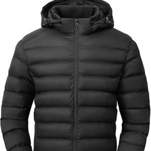 Abrigo de invierno de alta calidad para hombre, chaqueta ligera con capucha, chaqueta acolchada gruesa de burbujas para hombre - Product Image 1