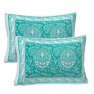 Ensemble de draps double ethniques bleu turquoise avec 2 taies d'oreiller (ADB1472) - Product Image 3