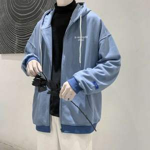 เสื้อฮู้ดผู้ชายผ้าถักผสมเนื้อหนา เป็นมิตรกับสิ่งแวดล้อม 50% ผ้าฝ้าย 50% ผ้าโพลีเอสเตอร์ ปิดด้วยเชือก ซักเครื่องได้ ไซส์ใหญ่ - Product Image 3