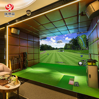 Nouveau simulateur de golf d'intérieur 2026 avec écran incurvé et plat, machine de jeu de golf commerciale personnalisée pour parc d'attractions et club, OEM ODM