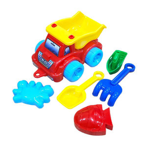 TOYBOLA Kids Beach Dump Truck <b>Toy</b> <b>Set</b> with Shovel Rake Sand Molds Plastic Sand Play <b>Toy</b> Model TB-1004-2 Mesh Bag Packaging - Product Image 1