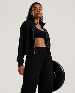 Women's <b>Two</b>-<b>Piece</b> Sweatsuit <b>Lounge</b> <b>Set</b> Zip Pullover Jogger Airport Tracksuit <b>Set</b> with Matching Pants - Product Image 2