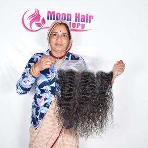 Order Online <b>Now</b>, Natural Raw Indian Human Best Quality Clean Hair Vendor Wholesale Price Frontal Curly Manufacturers in India. - Product Image 2