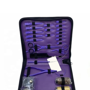 Kit de Herramientas para Extensiones de Cabello con Punta Negra Mate, con Gancho de Bucle, Cuentas para Extensiones de Cabello con Caja, Hilos, Agujas en Forma de C, Acero Inoxidable - Product Image 3