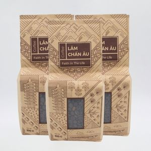 Bolsa 500g Moka granos de café tostados Lam Chan Au Coffee OEM/ODM servicio de alta calidad FÁBRICA DE Vietnam - Product Image 4