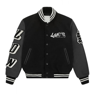 Custom Varsity <b>Jacket</b> Manufacturer Heavyweight Fabric Custom OEM <b>Men's</b> Oversized Bomber Baseball Varsity <b>Jackets</b> for <b>Men</b> - Product Image 1