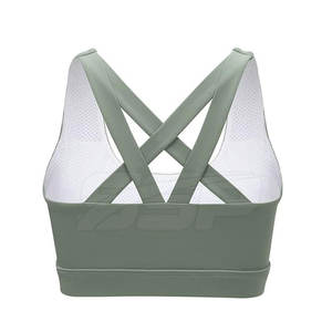 Sujetador deportivo para mujer con estampado de logotipo personalizado de último diseño, Sujetador deportivo hecho de LICRA para mujer a la venta - Product Image 2