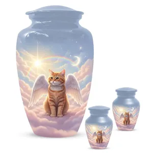 Urnas de Ángel con Forma de Gato Naranja para Cenizas, Urna Conmemorativa para Mascotas - Product Image 3