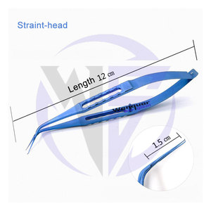 Pinzas Oftálmicas de Aleación de 12 cm y 1.5 cm con Forma de Arco para Capsulorrexis Angular y Avulsión de Lentes, Instrumentos de Titanio para Cirugía Ocular - Product Image 1