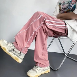 กางเกงกันลมผ้าไนลอนสำหรับผู้ชายกางเกงวอร์มผ้าไนลอนลายด้านข้าง - Product Image 4