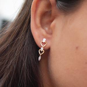 Igi ได้รับการรับรอง0.07กะรัตเครื่องประดับรูปหัวใจห้อยทอง14K สำหรับปาร์ตี้ - Product Image 4