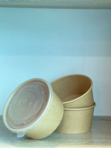 Nouveau style 2026 Bols en papier kraft jetables 750ml 1000ml avec couvercle, écologiques pour l'emballage alimentaire et les salades - Product Image 6