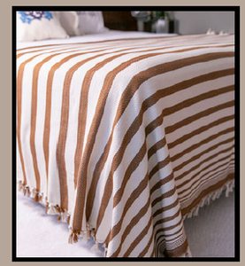 Couvre-lit en coton naturel motif zèbre 100 pour cent léger tissé brochet 200x320 cm 79x126 pouces - Product Image 6