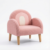 Chaise à bascule ergonomique et écologique pour tout-petits avec fonction de sécurité, en tissu polaire Teddy, design moderne, bois massif, pour la maternelle