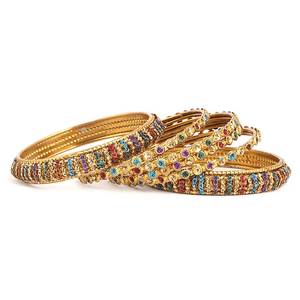 Pulseras Elegantes para Niñas, 6 Piezas - Doradas - Multicolor - Product Image 1