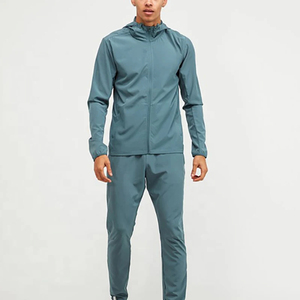 Windbreaker <b>Jacket</b> Sets for <b>Men</b> Sweat Suit Custom <b>Summer</b> Nylon Polyester Shell Tracksuit Two Piece Jogging Heat Suit Track - Product Image 1