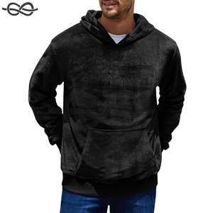 Sweat-shirt à capuche double face résistant à l'usure pour hommes, vêtements en polaire épais et chaud de couleur unie pour l'hiver - Product Image 5