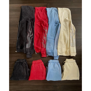 ชุดวอร์มและมีฮู้ดสำหรับหน้าหนาวมีซิปรูดพิมพ์ลายปกติชุดวอร์มสำหรับฤดูหนาวตามสั่ง - Product Image 5