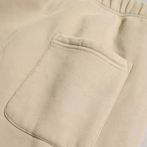 FZ 100% coton lourd lavé ample large course Cargo pantalon pour hommes hiver survêtement pantalon mi-taille plat avant Style 2025 - Product Image 3