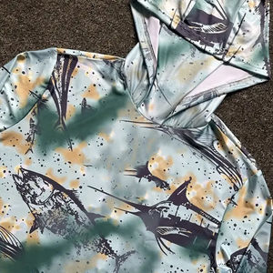 Sudadera con capucha ligera para exteriores, protección solar UPF 50 Plus, Jersey de pesca de manga larga, tamaño XL Con agujeros para los pulgares, sudaderas con capucha de diseño personalizado - Product Image 3