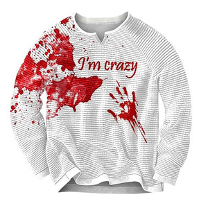 Huzaifa hommes coupe régulière à manches longues extérieur pull sweat rayé motif hiver fait Polyester/coton polaire - Product Image 5