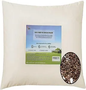 Oreiller en sarrasin biologique pour dormir-Respirant pour un sommeil frais, soutien cervical pour les dormeurs du dos et du côté