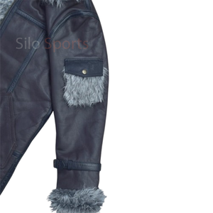 Abrigo de Piel de Oveja Auténtica para Hombre 2025, Relleno de Plumón Azul, 50% de Descuento, Personalizado, Transpirable, Abrigo de Cuero de Moda al por Mayor - Product Image 5