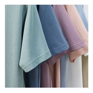 Nueva llegada de alta calidad 100% algodón de punto peso pesado personalizado hombres Camisetas cuello redondo con opción de talla grande - Product Image 2