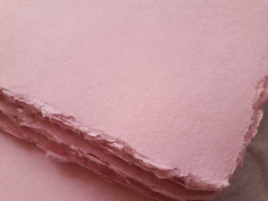 กระดาษผ้าฝ้ายผ้ากาดสีชมพูพาสเทลผ้ากาดสีชมพู 200 แกรมผ้าฝ้าย 100% ผ้าหุ้มขอบแผ่นกระดาษทําด้วยมือ - Product Image 2