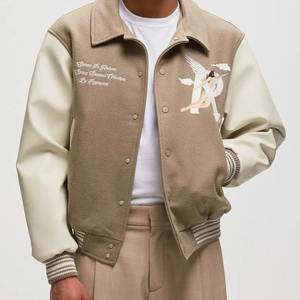 Chaquetas Varsity de Piel de Oveja Antibacterianas de Alta Calidad para Hombre y Mujer, Nuevo Estilo con Cuello Alto, Todas las Tallas y Colores, Lana de Baja Densidad - Product Image 1