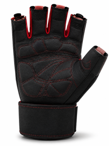 Guantes Deportivos Unisex de Cuero, Medios Dedos, Antideslizantes, Transpirables, para Levantamiento de Pesas y Entrenamiento en Gimnasio - Product Image 3
