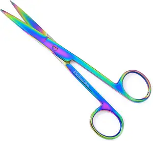 Rainbow Hot Selling Straight Bandage Scissors - Multi Colored Surgical-Grade Instrument for Elegant Design OEM ODM Customized