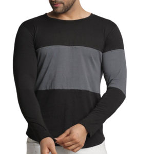 Camiseta de Manga Larga para Hombre, Cuello Redondo, Tejido Suave de Seda y Algodón, Ropa Deportiva, Multicolor, Secado Rápido, con Envío y Entrega - Product Image 2