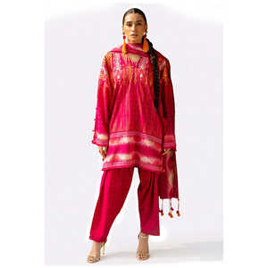 Conjunto de Traje de 3 Piezas para Mujer con Bordado y Estampado, Incluye Pantalón Estampado CL-52531 - Product Image 3