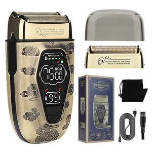 Afeitadora Eléctrica Inalámbrica para Hombre, Doble Cuchilla, Uso en Seco y Húmedo, IPX7, Recargable, Recortadora de Barba, Repuesto - Product Image 2