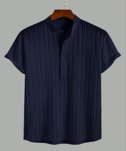 เสื้อยืดคอวีลำลองสำหรับผู้ชายผ้าทอแข็งน้ำหนัก200กรัม - Product Image 2