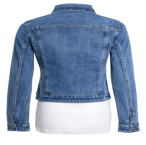 Veste en jean longue et extensible de haute qualité pour femmes Veste pour femmes respirante Veste en denim unie d'hiver en coton de grande taille pour femmes - Product Image 4