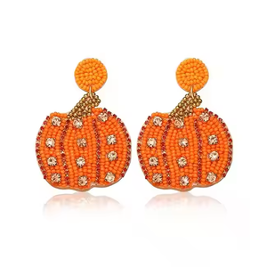 ต่างหูรูปใบไม้ปักด้วยลูกปัดงานแฮนด์เมดดีไซน์ใหม่สุดหรูสำหรับผู้หญิงพร้อมลุคสุดน่ารักทันสมัย - Product Image 4