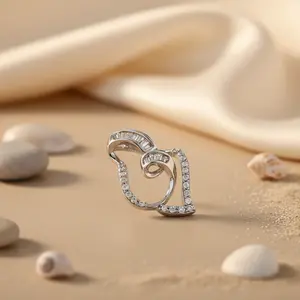 Women's Fashion <b>Crystal</b> Pendant with Silver Cubic Zirconia Chic <b>Jewelry</b> Charms - Product Image 1