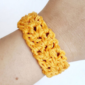 Trendy Casual Accessory Knitted <b>Wristband</b> Lightweight Comfortable Knit Texture For Daily Fashion And Lifestyle Use - Product Image 1